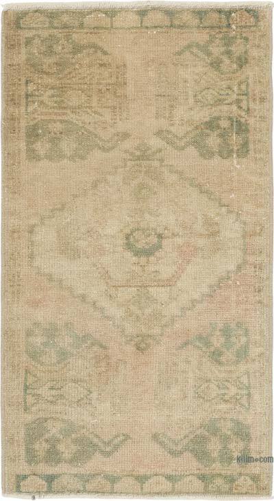 Vintage Turkish Hand-Knotted Rug - 1' 7" x 2' 9" (19" x 33")