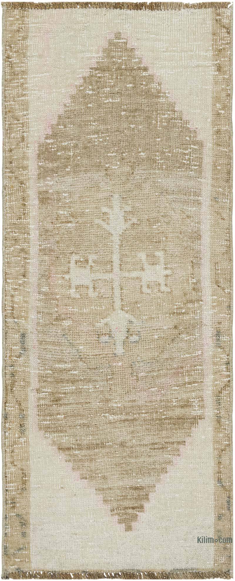 Vintage Turkish Hand-Knotted Rug - 1' 4" x 3' 3" (16" x 39") - K0083448