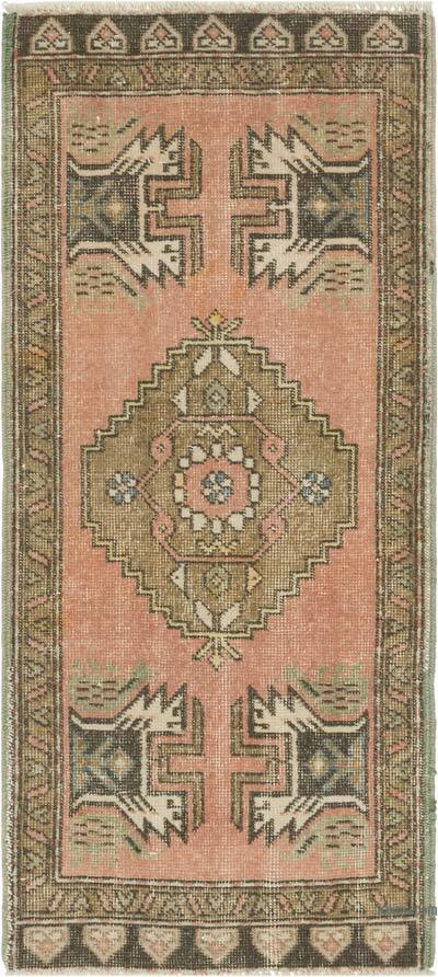 El Dokuma Vintage Halı - 49 cm x 109 cm