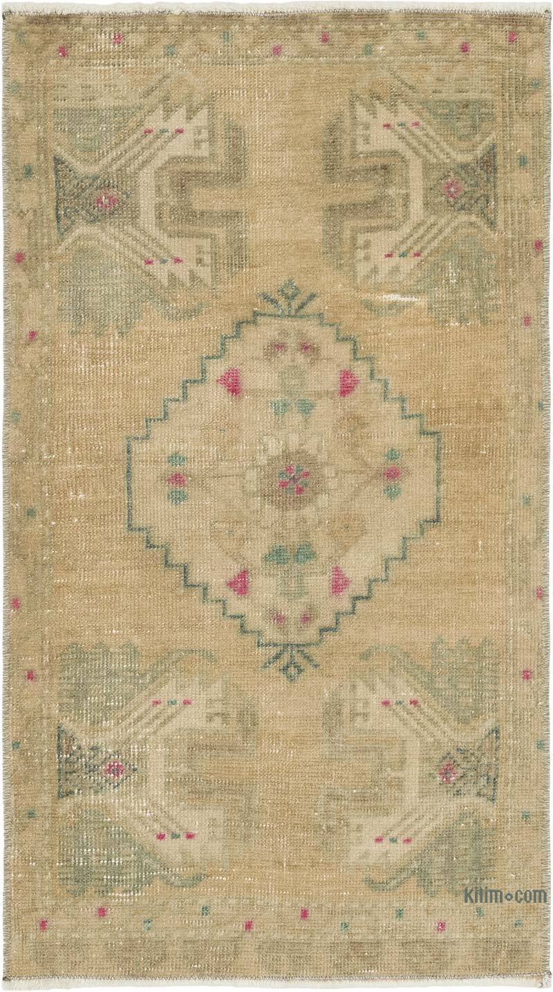Vintage Turkish Hand-Knotted Rug - 1' 7" x 2' 10" (19" x 34") - K0083450