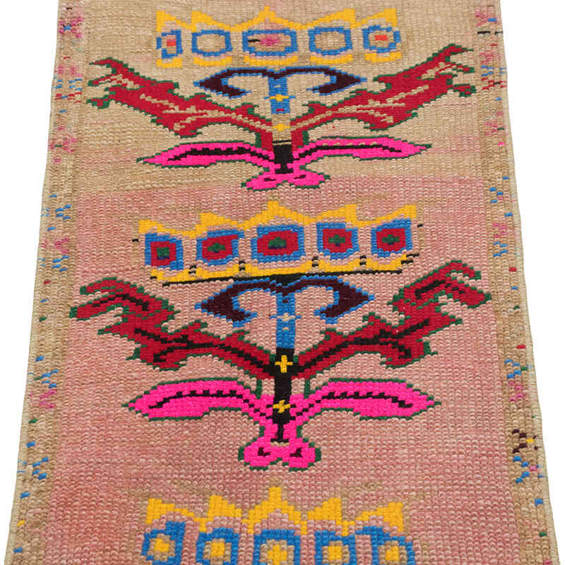 El Dokuma Vintage Halı - 44 cm x 93 cm - K0083451