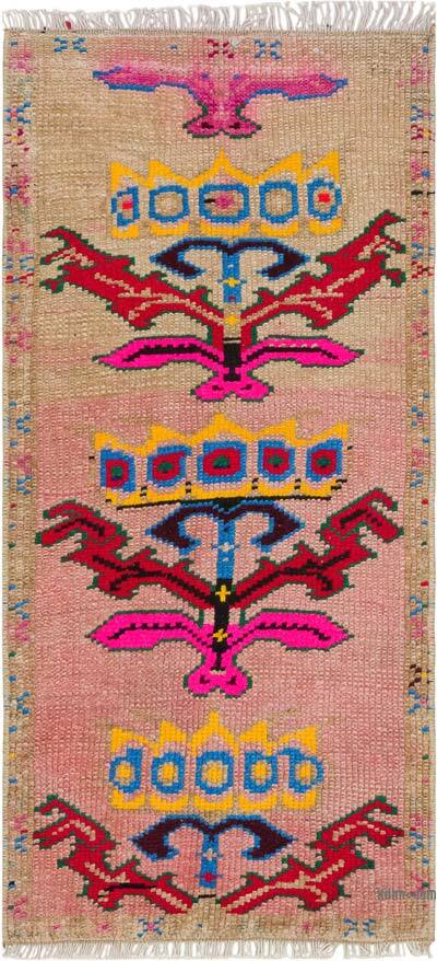 El Dokuma Vintage Halı - 44 cm x 93 cm