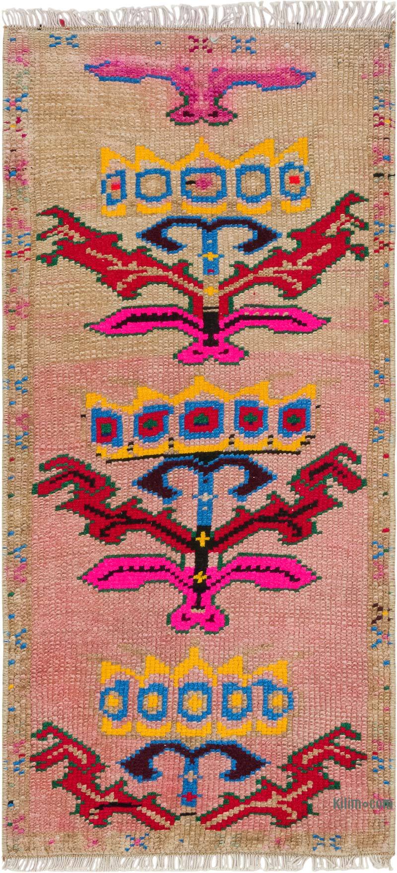 El Dokuma Vintage Halı - 44 cm x 93 cm - K0083451