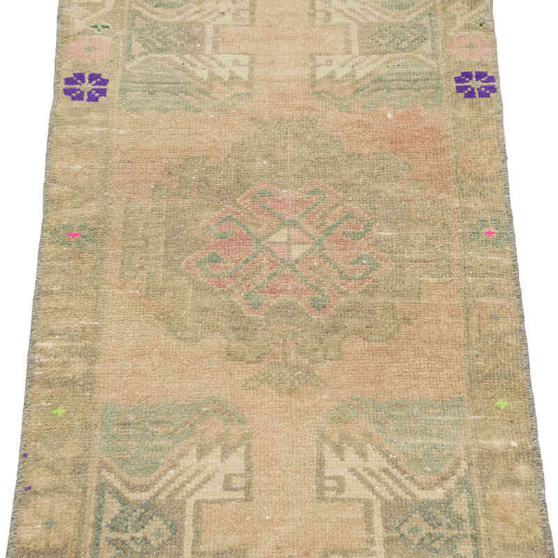 El Dokuma Vintage Halı - 46 cm x 97 cm - K0083452
