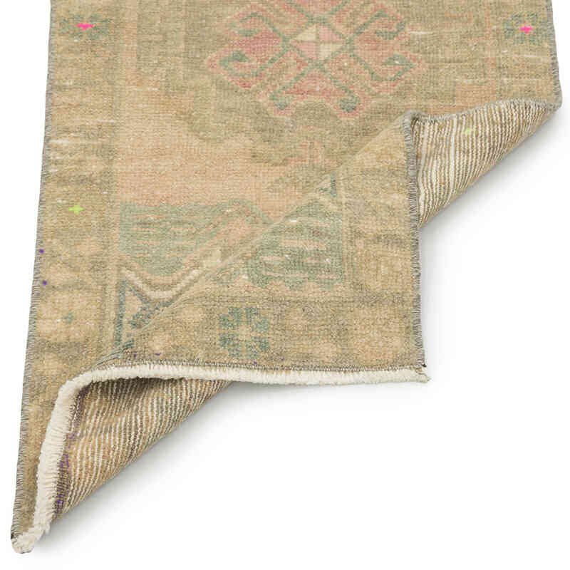 El Dokuma Vintage Halı - 46 cm x 97 cm - K0083452