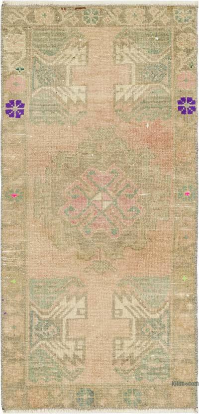 Vintage Turkish Hand-Knotted Rug - 1' 6" x 3' 2" (18" x 38")