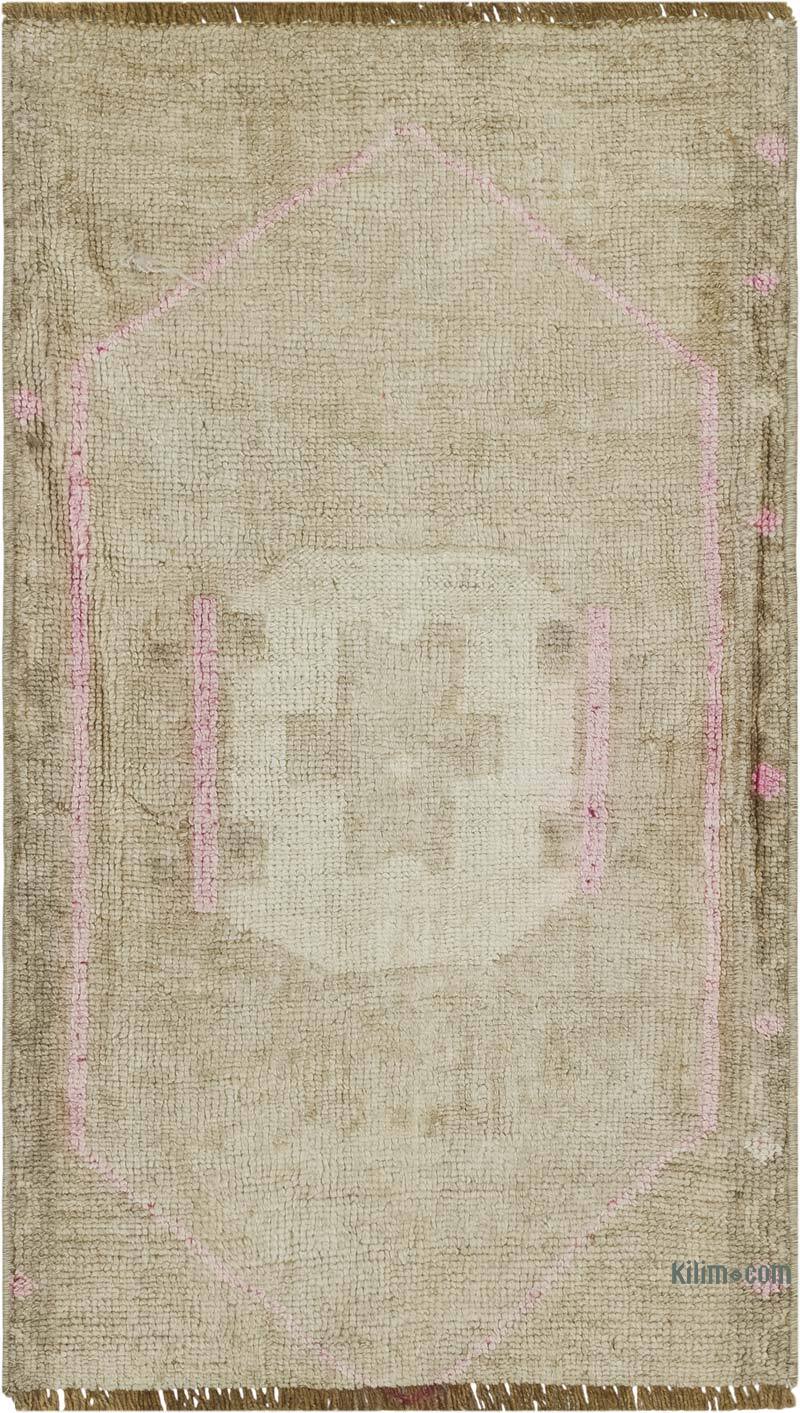 El Dokuma Vintage Halı - 45 cm x 76 cm - K0083453