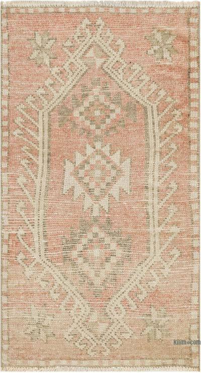 El Dokuma Vintage Halı - 53 cm x 94 cm