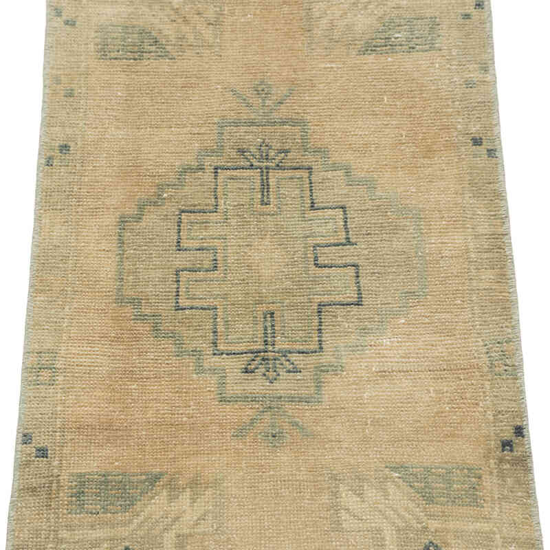 El Dokuma Vintage Halı - 47 cm x 100 cm - K0083456