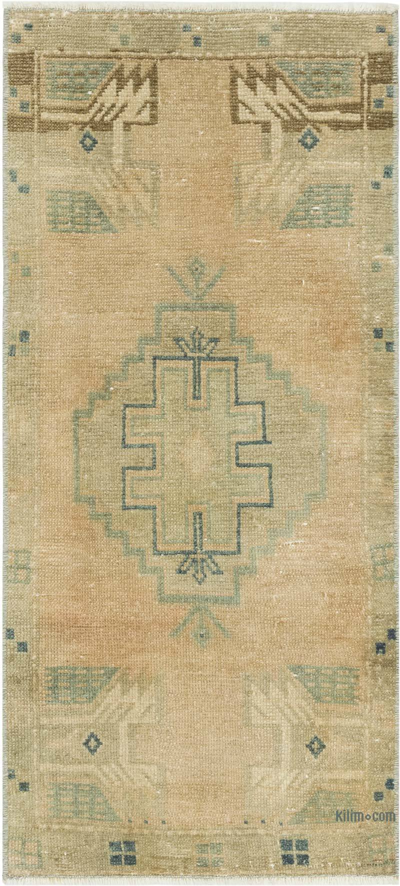 El Dokuma Vintage Halı - 47 cm x 100 cm - K0083456