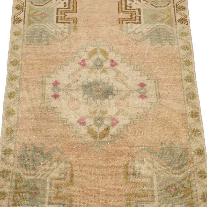Vintage Turkish Hand-Knotted Rug - 1' 7" x 3' 3" (19" x 39") - K0083457