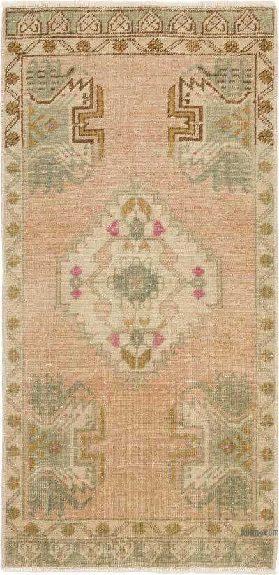 El Dokuma Vintage Halı - 49 cm x 99 cm
