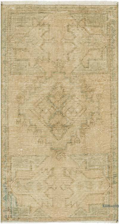 Vintage Turkish Hand-Knotted Rug - 1' 7" x 3'  (19" x 36")