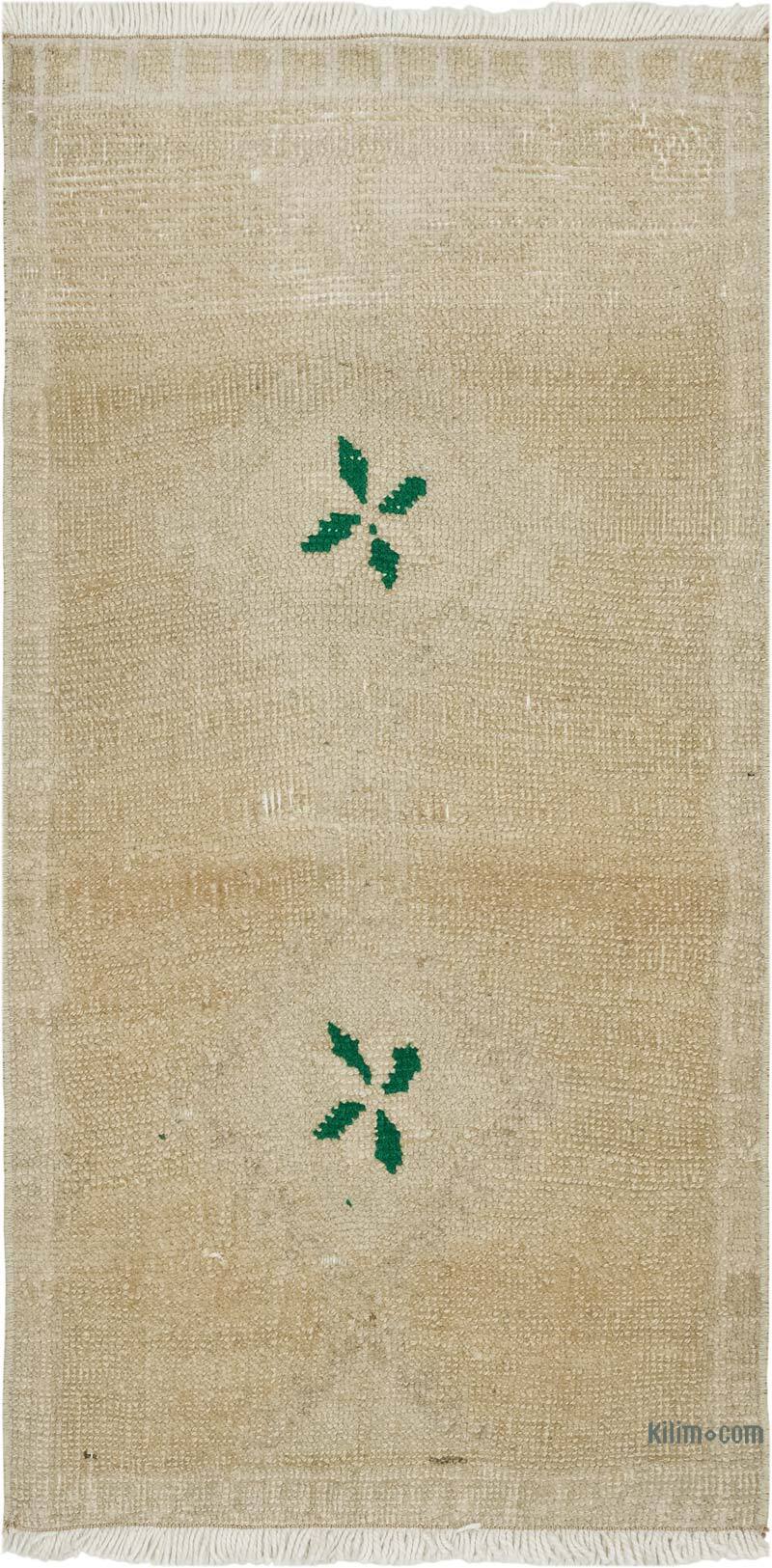 El Dokuma Vintage Halı - 50 cm x 95 cm - K0083460
