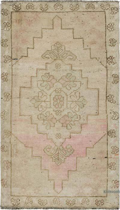Vintage Turkish Hand-Knotted Rug - 1' 10" x 3' 1" (22" x 37")