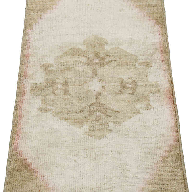 Alfombra Vintage Turca Anudada a Mano - 38 cm x 88 cm - K0083466