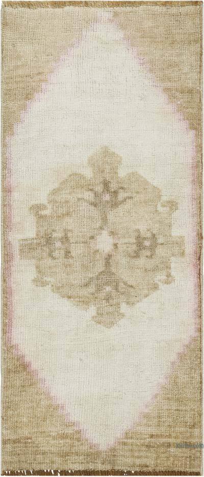 Alfombra Vintage Turca Anudada a Mano - 38 cm x 88 cm