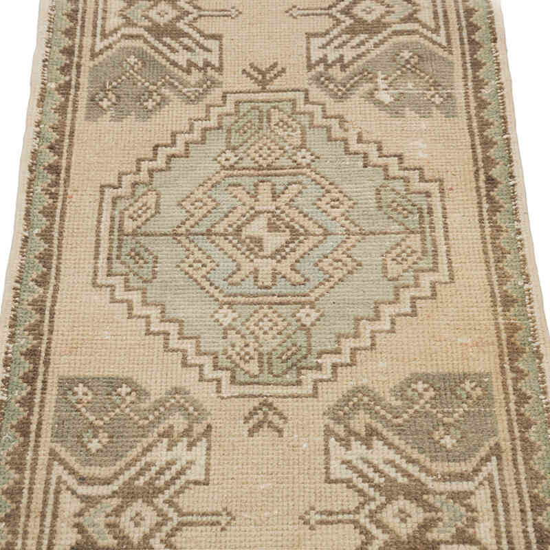 El Dokuma Vintage Halı - 48 cm x 93 cm - K0083468