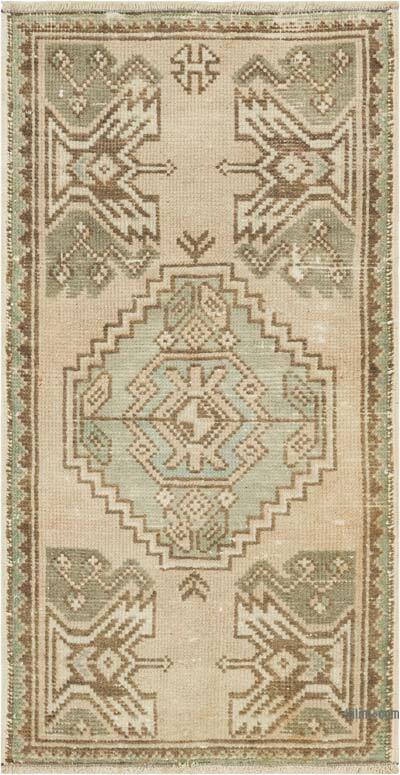 El Dokuma Vintage Halı - 48 cm x 93 cm