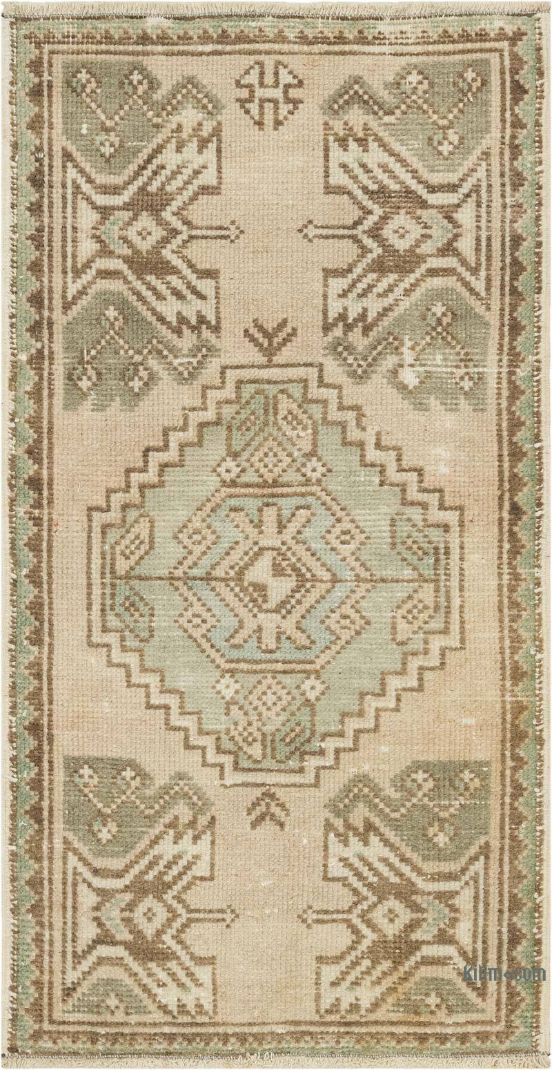El Dokuma Vintage Halı - 48 cm x 93 cm - K0083468