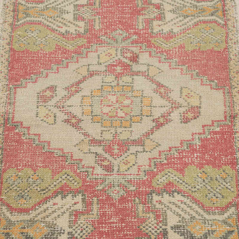 Alfombra Vintage Turca Anudada a Mano - 55 cm x 102 cm - K0083469