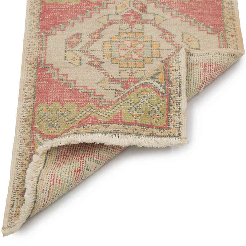 Alfombra Vintage Turca Anudada a Mano - 55 cm x 102 cm - K0083469