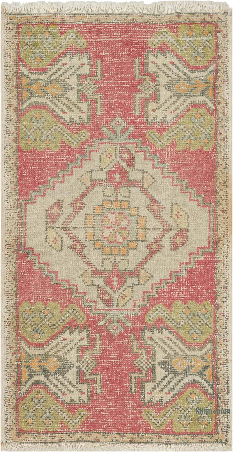 Alfombra Vintage Turca Anudada a Mano - 55 cm x 102 cm - K0083469