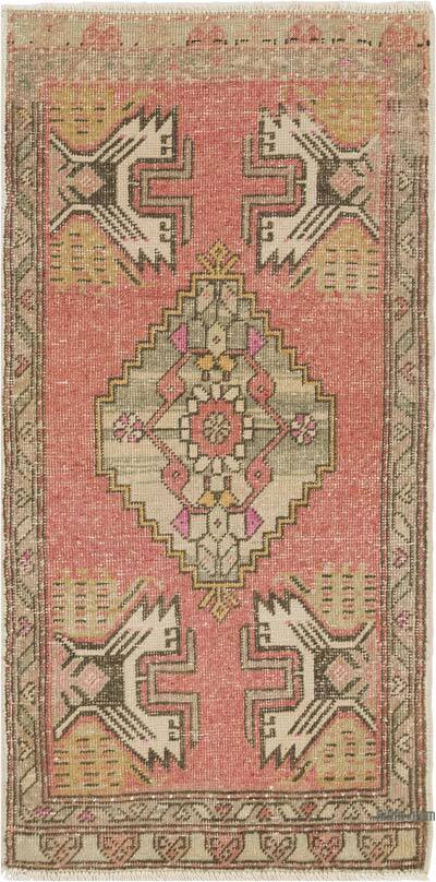 El Dokuma Vintage Halı - 53 cm x 104 cm