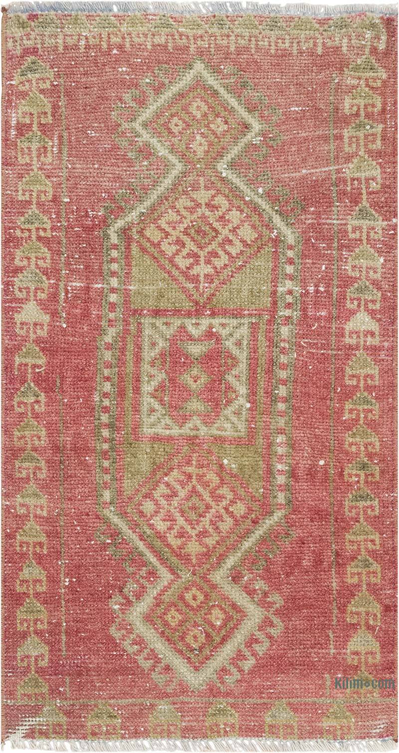 El Dokuma Vintage Halı - 42 cm x 79 cm - K0083471