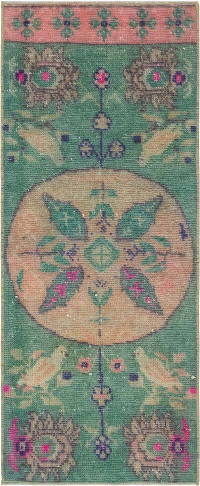 El Dokuma Vintage Halı - 37 cm x 90 cm