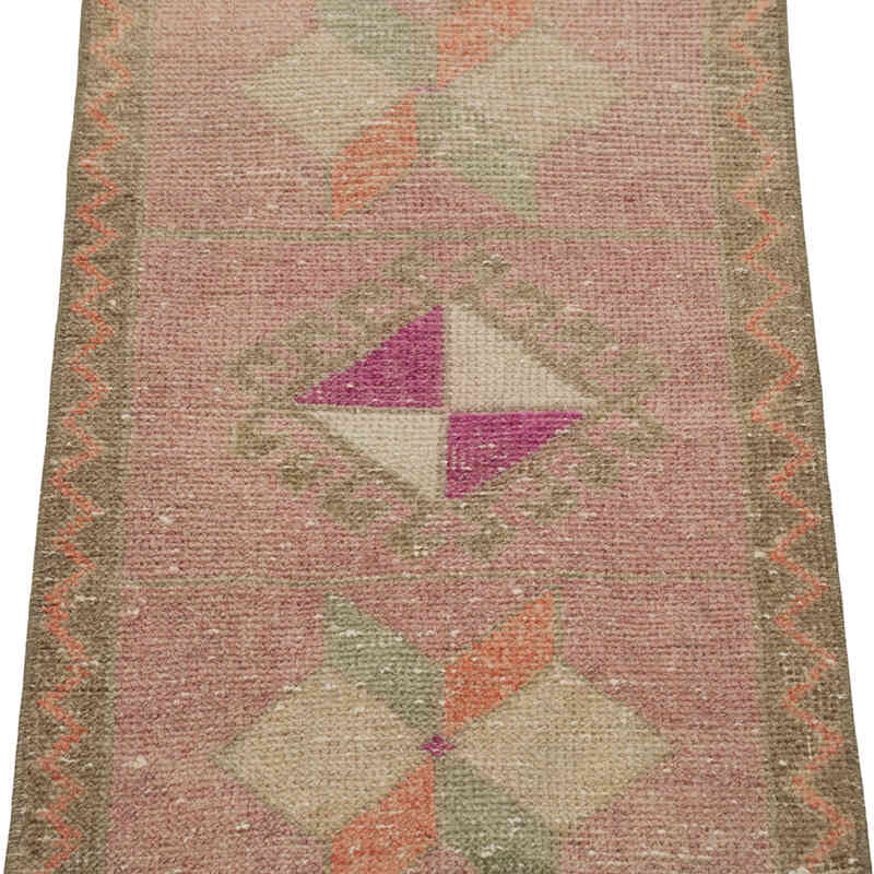 El Dokuma Vintage Halı - 45 cm x 83 cm - K0083476