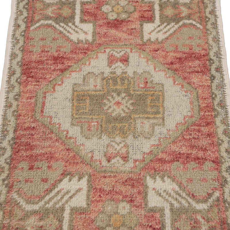 El Dokuma Vintage Halı - 46 cm x 86 cm - K0083477