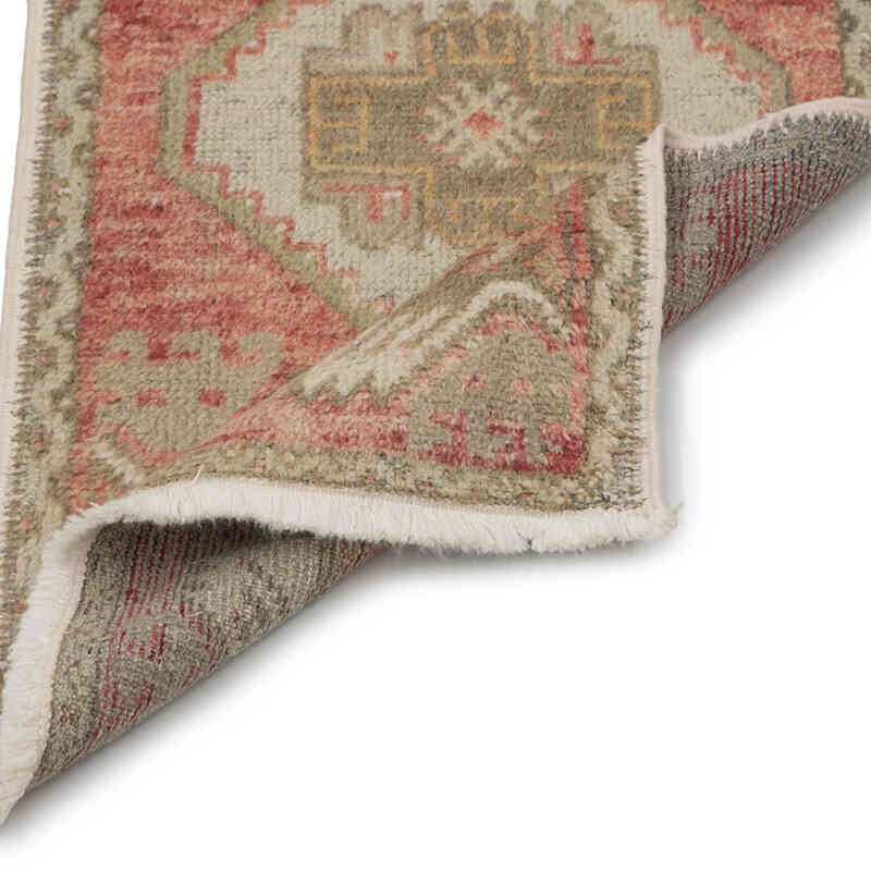 El Dokuma Vintage Halı - 46 cm x 86 cm - K0083477
