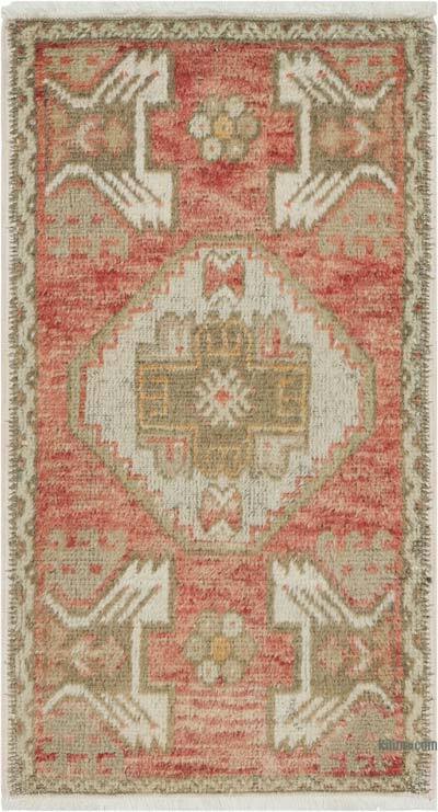 El Dokuma Vintage Halı - 46 cm x 86 cm