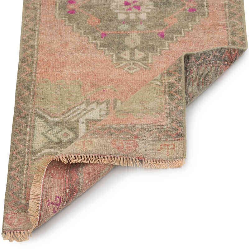 El Dokuma Vintage Halı - 46 cm x 113 cm - K0083478