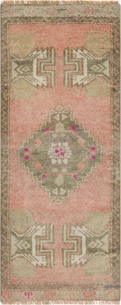 El Dokuma Vintage Halı - 46 cm x 113 cm