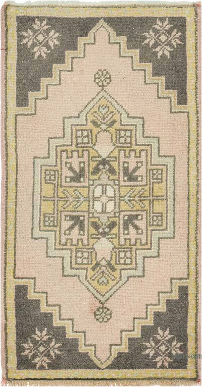 Vintage Turkish Hand-Knotted Rug - 1' 9" x 3' 3" (21" x 39")