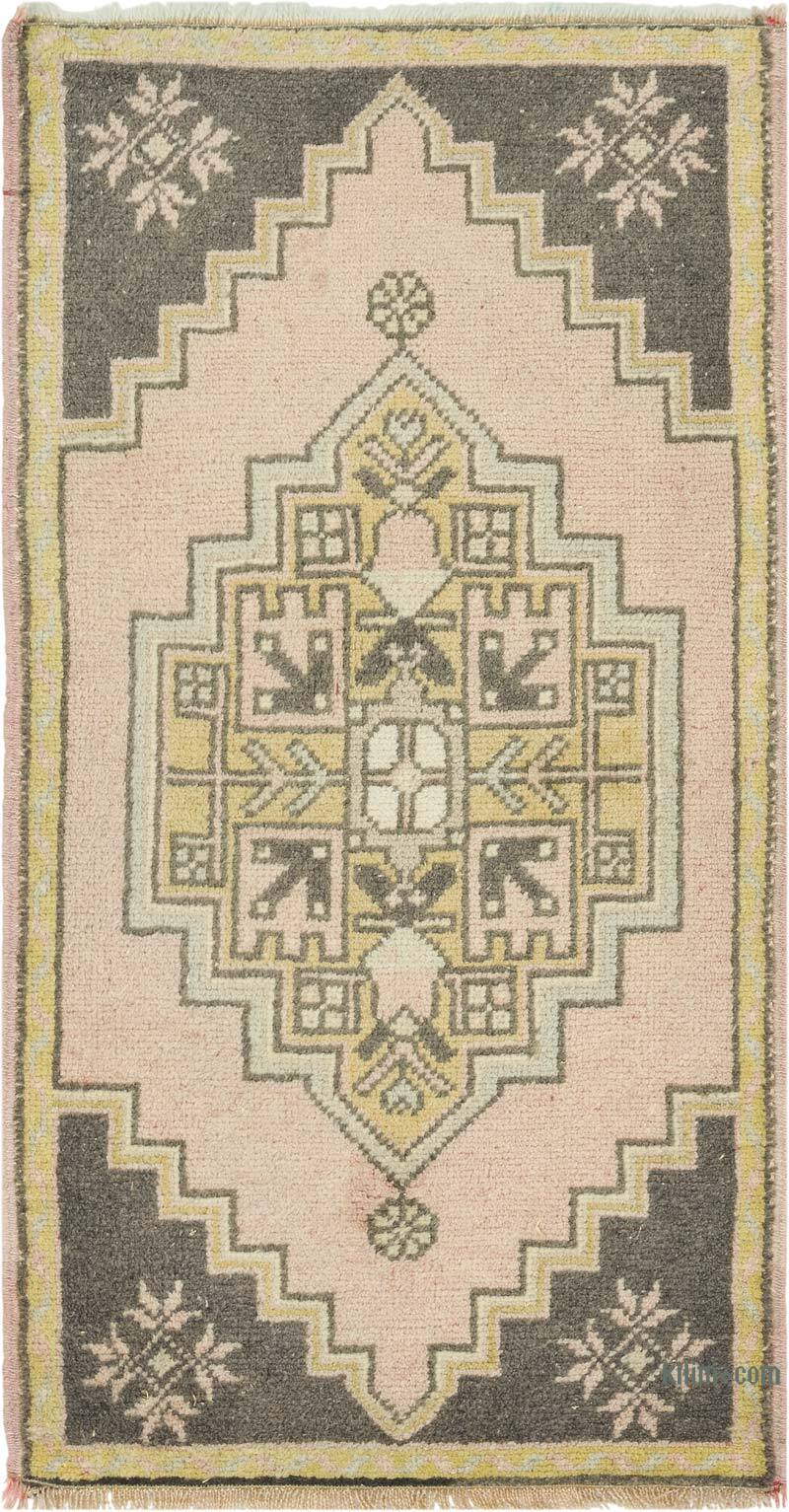 Alfombra Vintage Turca Anudada a Mano - 53 cm x 98 cm - K0083480