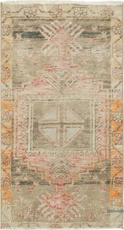 El Dokuma Vintage Halı - 49 cm x 90 cm
