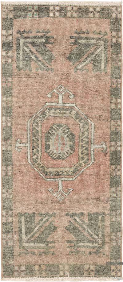 El Dokuma Vintage Halı - 46 cm x 103 cm