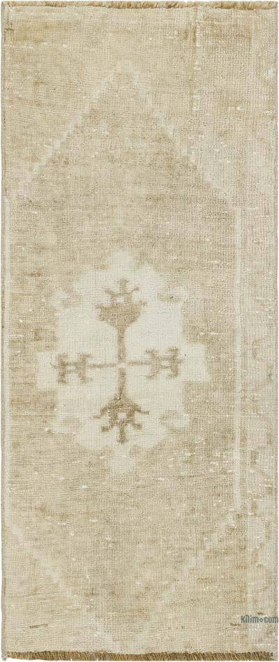 Vintage Turkish Hand-Knotted Rug - 1' 6" x 3' 5" (18" x 41")