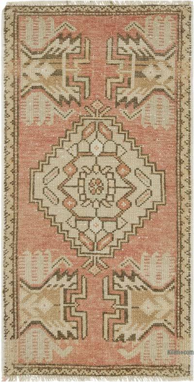 El Dokuma Vintage Halı - 46 cm x 90 cm