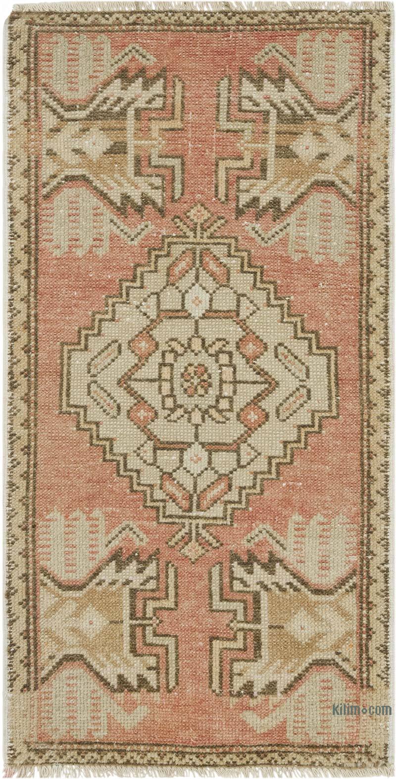 Vintage Turkish Hand-Knotted Rug - 1' 6" x 2' 11" (18" x 35") - K0083489