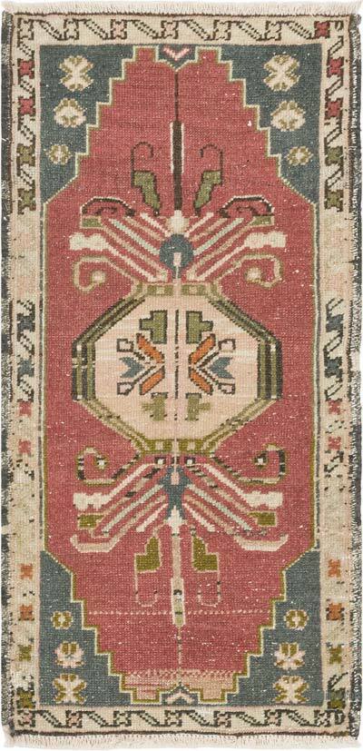 Vintage Turkish Hand-Knotted Rug - 1' 8" x 3' 4" (20" x 40")