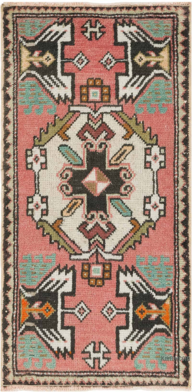 El Dokuma Vintage Halı - 47 cm x 94 cm - K0083491