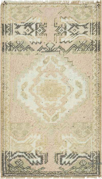 Vintage Turkish Hand-Knotted Rug - 1' 10" x 3' 2" (22" x 38")
