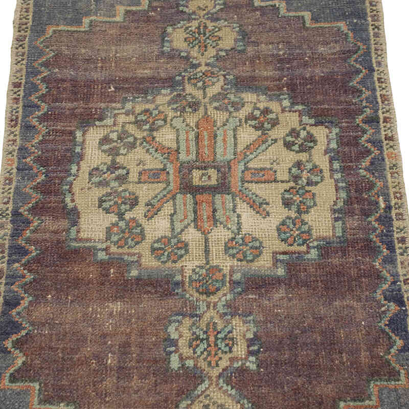 Vintage Turkish Hand-Knotted Rug - 1' 7" x 3'  (19" x 36") - K0083493
