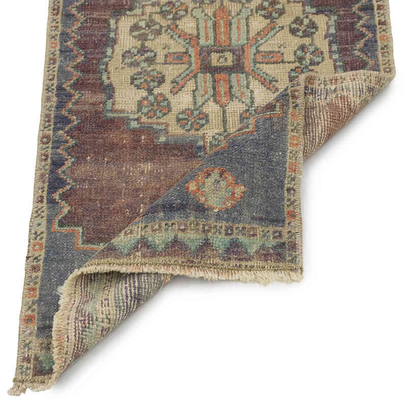 Vintage Turkish Hand-Knotted Rug - 1' 7" x 3'  (19" x 36") - K0083493