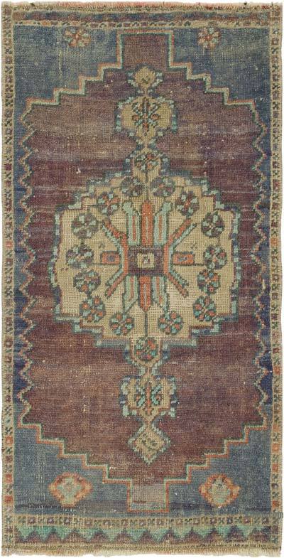 Vintage Turkish Hand-Knotted Rug - 1' 7" x 3'  (19" x 36")