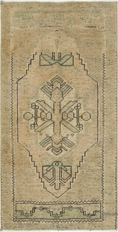 Alfombra Vintage Turca Anudada a Mano - 49 cm x 98 cm